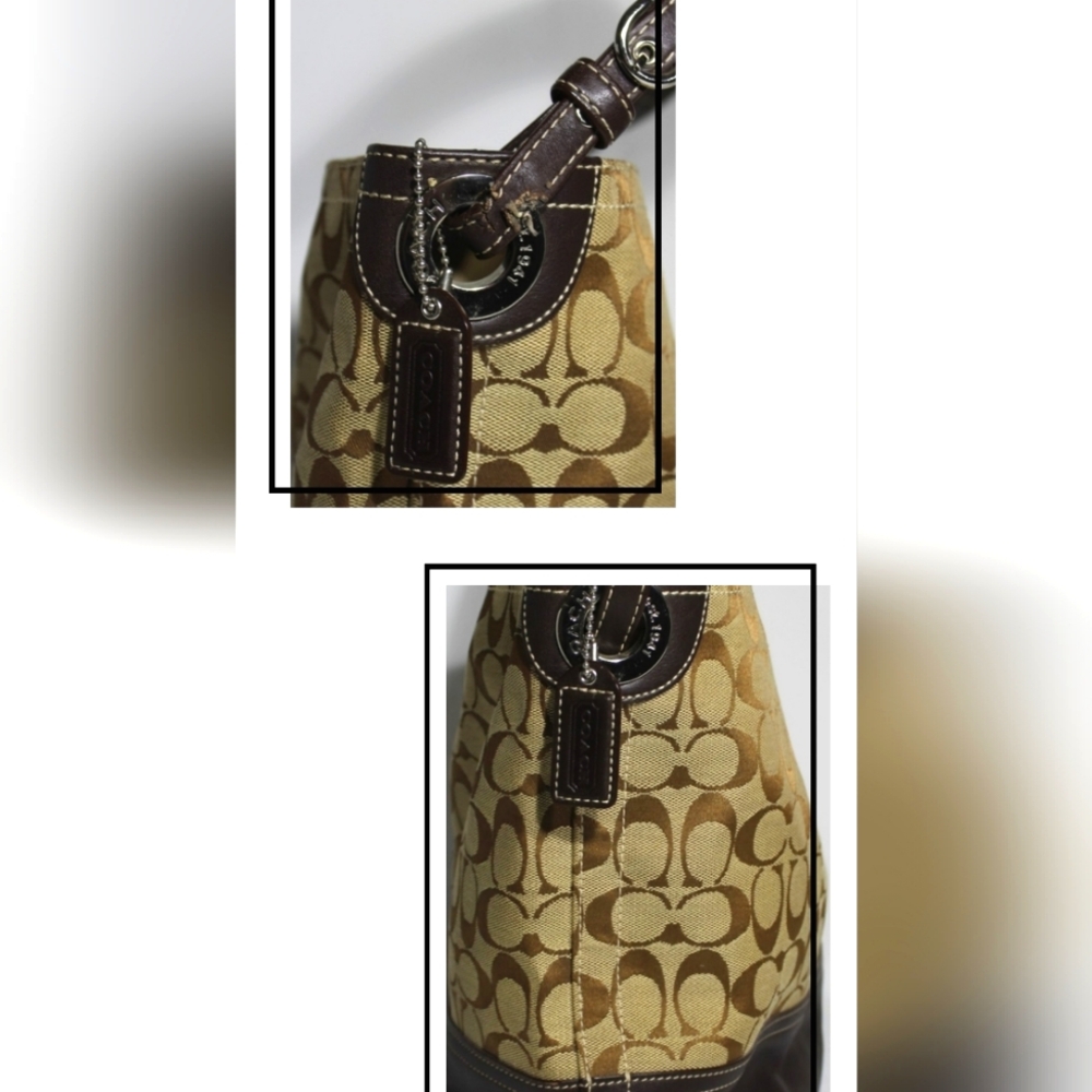 Coach jacquard/leather #2156 & Coach "Samantha" sunglasses. EUC! - Picture 10 of 14